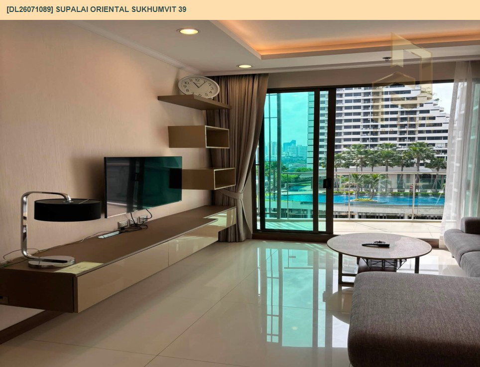 รูป DL26071089 ให้เช่าคอนโด ศุภาลัย โอเรียนทัล สุขุมวิท 39 (Supalai Oriental Sukhumvit 39) ใกล้ BTS พร้อมพงษ์ พร้อมเข้าอยู่ โทรด่วน 0614453194 LineID @952jdxxk - รูปที่ 3/6