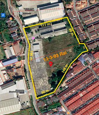 Land for sale Muang Chon Buri Chonburi : Land for sale in Mueang Chonburi District, Chonburi Province, 13 rai 3 ngan 39 square wah.