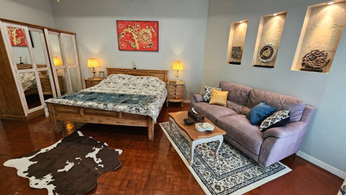 For rent Chiangmai Riverside Condominium, a condo on the Ping River. Fully furnished with teak wood throughout.CR-26