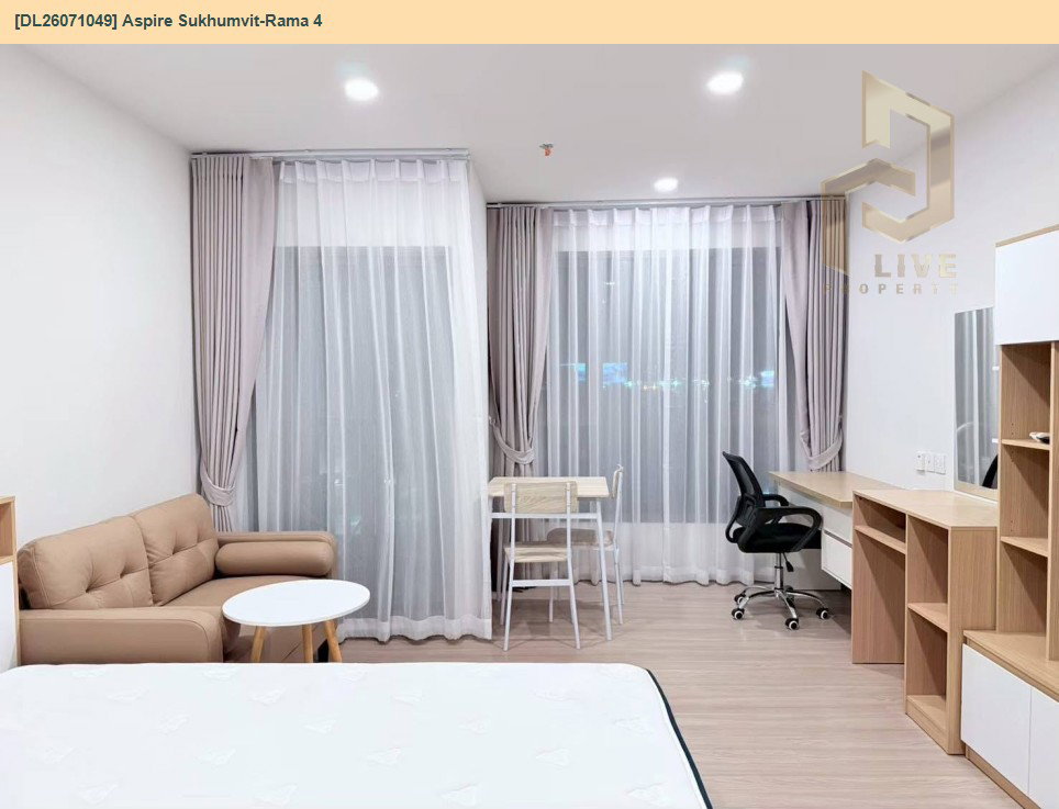 รูป DL26071049 ให้เช่าคอนโด แอสปาย สุขุมวิท - พระราม 4 (Aspire Sukhumvit - Rama 4) ใกล้ BTS พระโขนง พร้อมเข้าอยู่ โทรด่วน 0614453194 LineID @952jdxxk - รูปที่ 4/7
