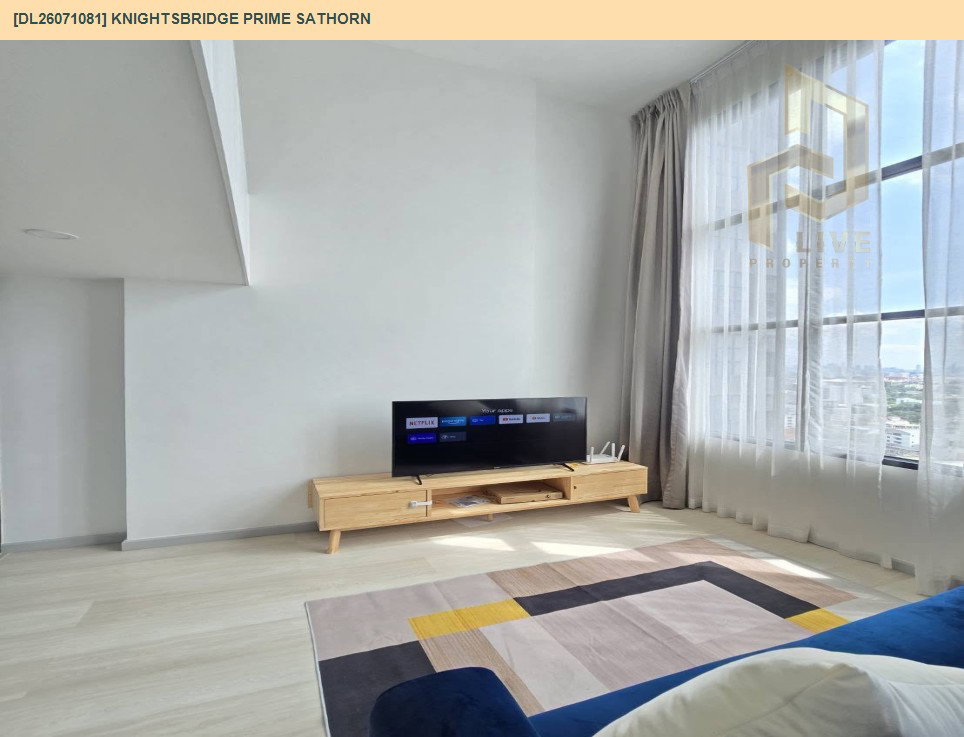 รูป DL26071081 ให้เช่าคอนโด ไนท์บริดจ์ ไพร์ม สาทร (Knightsbridge Prime Sathorn) ใกล้ BTS ช่องนนทรี พร้อมเข้าอยู่ โทรด่วน 0614453194 LineID @952jdxxk - รูปที่ 4/8
