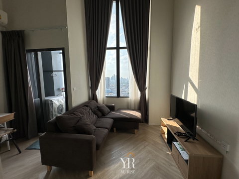 Siamese Sukhumvit 48 for rent, two-story room, good price, well decorated, fully furnished, 1 bedroom, 1 bathroom.