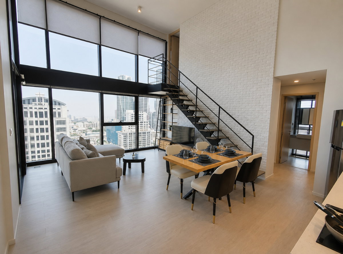 picture Duplex Condo for Rent | The Lofts Silom | 2 Bedrooms | Fully Furnished | Ready to Move In | Prime CBD Location - 2/26