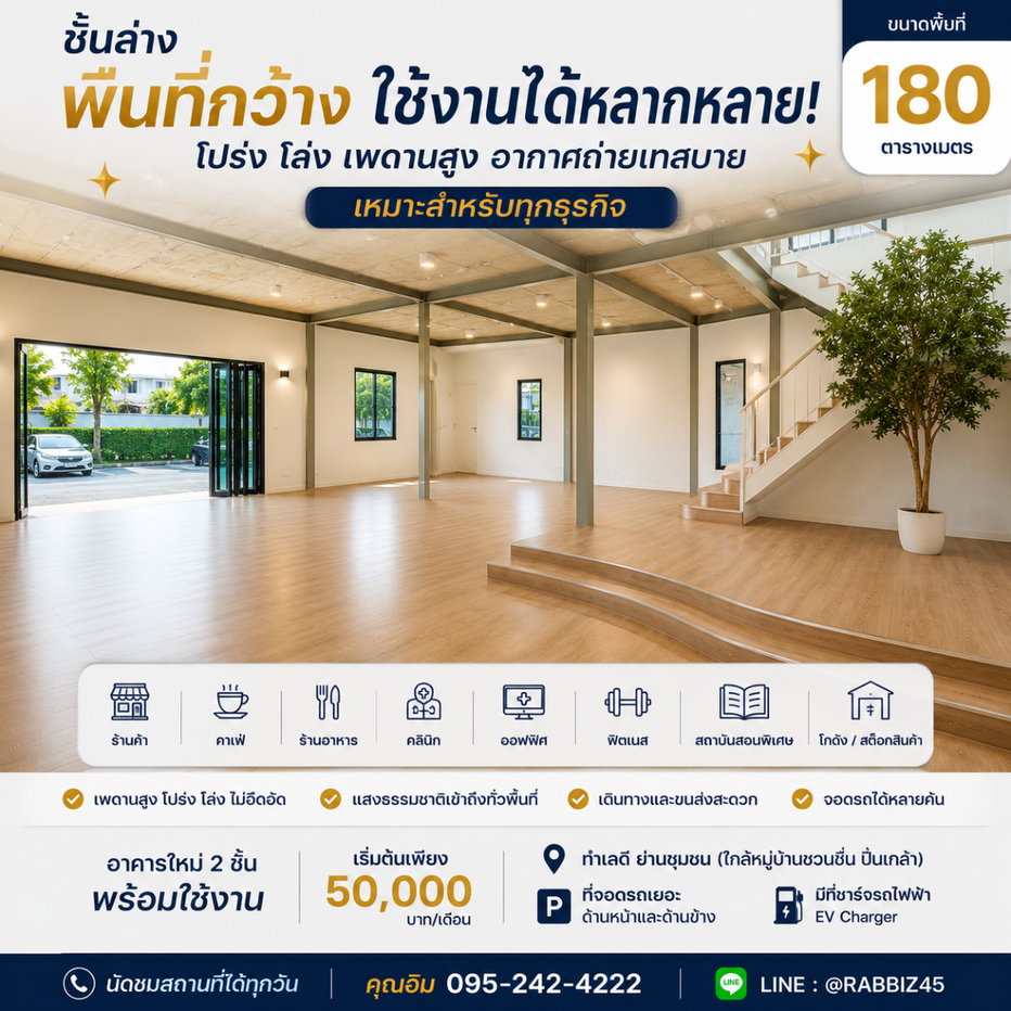 รูป ให้เช่า อาคารสำนักงาน 2 ชั้น Modern Glass ใกล้ชวนชื่น ปิ่นเกล้า | 180 ตร.ม. | เริ่ม 50,000 บาท - รูปที่ 2/14