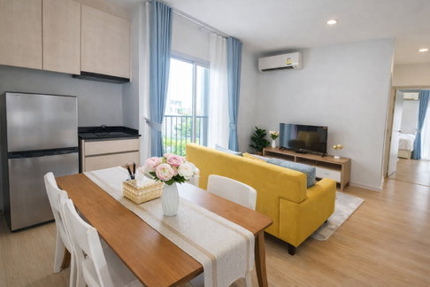 For Rent • Noble Revolve Ratchada 2 2 Bed • Walk to MRT Fully Furnished • Ready to Move In Line @sariproperty | WhatsApp +66 82 558 9459