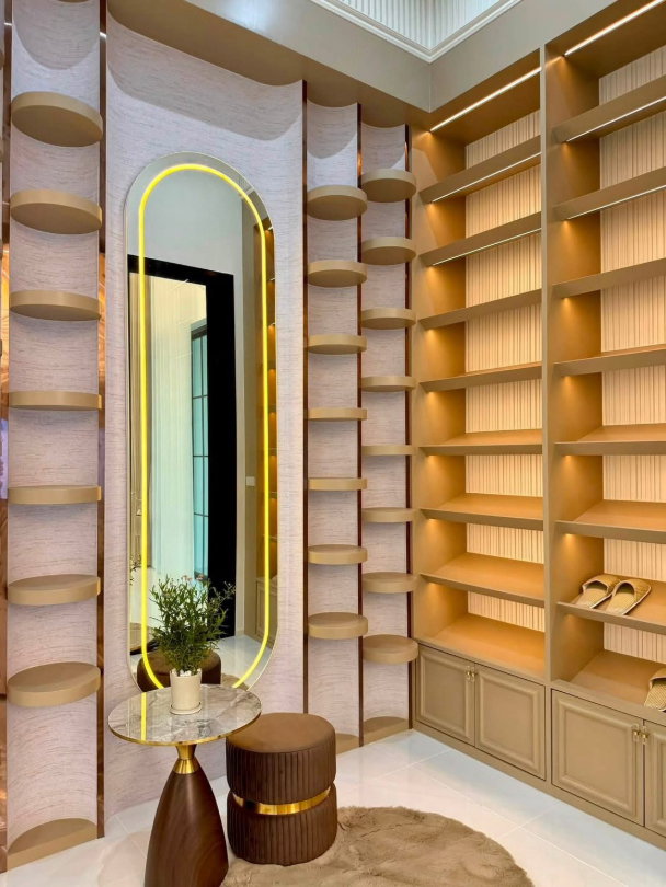 รูป ขายบ้านเดี่ยวชั้นเดียว Luxuryพูลวิลล่าสร้างใหม่ สไตล์ Modern Classic 401 ตร.ว. พัทยา ใกล้อ่างเก็บน้ำมาบประชัน สร้างใหม่ พร้อมเข้าอยู่ - รูปที่ 7/12