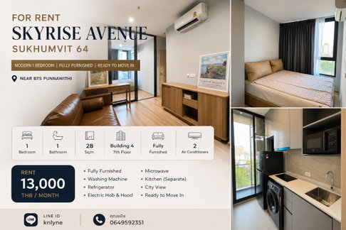 ให้เช่า Skyrise Avenue Sukhumvit 64 ✨ คอนโดพร้อมเข้าอยู่
