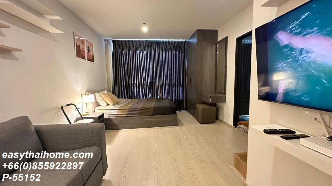 รูป P-55152 เอลลิโอ เดล เนสท์ อุดมสุข 🔥✨ คอนโดให้เช่า ห้องสตูดิโอ ชั้นสูง วิวเมือง เฟอร์นิเจอร์ครบ พร้อมเครื่องซักผ้า และเครื่องกรองน้ำ ใกล้ BTS อุดมสุข - รูปที่ 4/6