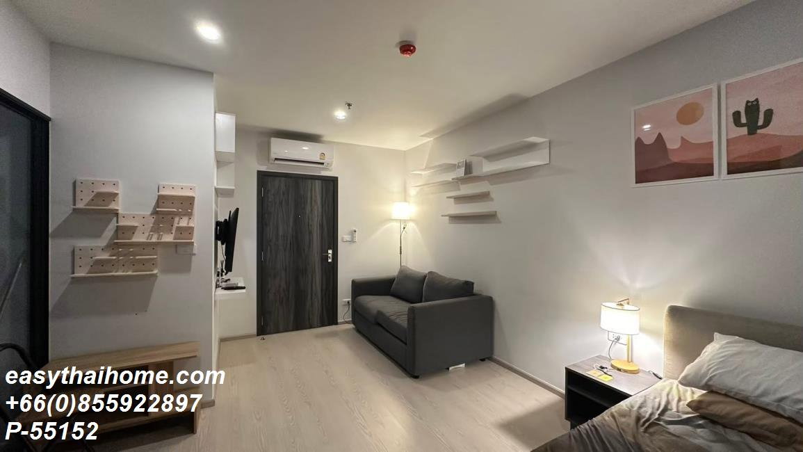 รูป P-55152 เอลลิโอ เดล เนสท์ อุดมสุข 🔥✨ คอนโดให้เช่า ห้องสตูดิโอ ชั้นสูง วิวเมือง เฟอร์นิเจอร์ครบ พร้อมเครื่องซักผ้า และเครื่องกรองน้ำ ใกล้ BTS อุดมสุข - รูปที่ 5/6