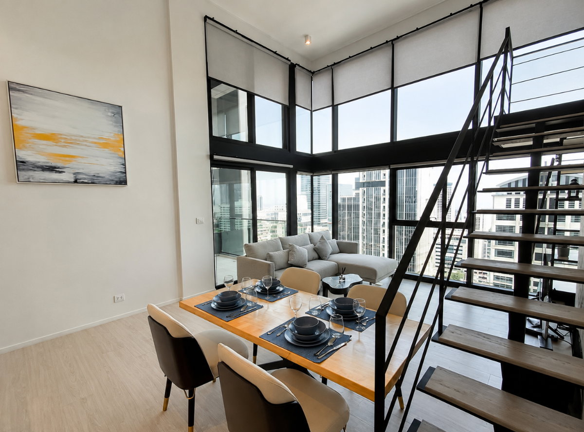 picture Duplex Condo for Rent | The Lofts Silom | 2 Bedrooms | Fully Furnished | Ready to Move In | Prime CBD Location - 1/26