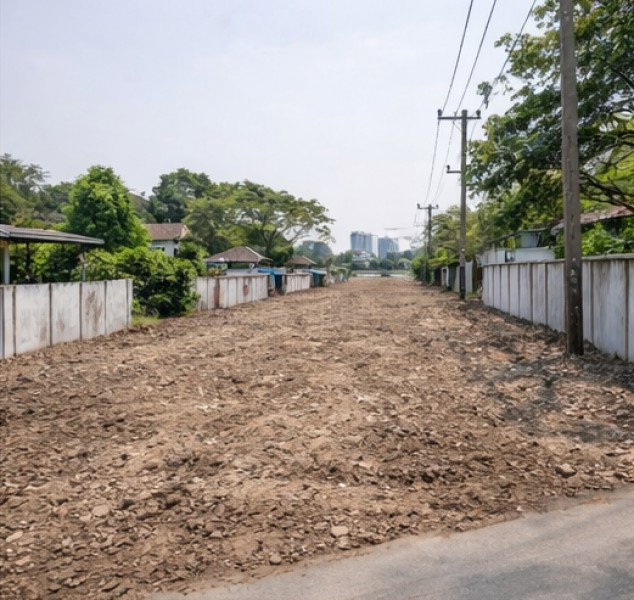 รูป ที่ดิน 3 งาน 10 ตร.ว.ใกล้รร.ราชวินิตประถมบางแค 800 ม.ที่ดินถมแล้วทั้งแปลง หน้าทะเลสาบ รูปสี่เหลี่ยมสวย ทำเลศักยภาพเพชรเกษม เหมาะสร้างบ้านหรู - รูปที่ 3/8