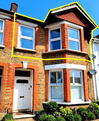 Townhouses for sale : House for sale in London,172 Finchley, England. Share of freehold
