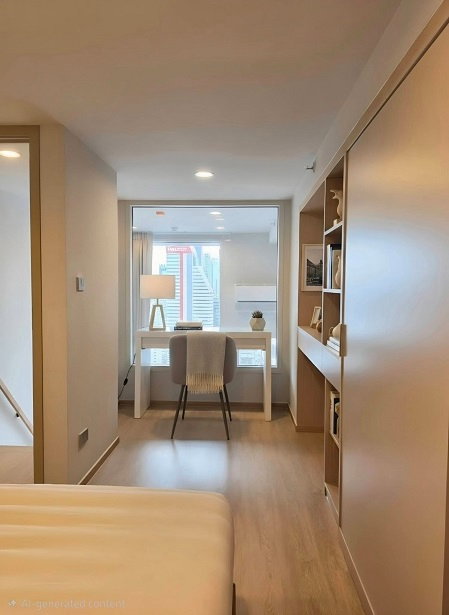 picture ## Luxury Duplex for Rent at The Culture Chula | High Ceiling | City View | Near BTS Sala Daeng - 5/6