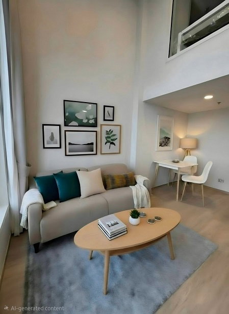 picture ## Luxury Duplex for Rent at The Culture Chula | High Ceiling | City View | Near BTS Sala Daeng - 1/6