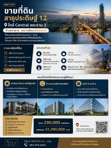 รูป ที่ดินทำเลธุรกิจ สาธุประดิษฐ์ 12 ใกล้สาทร เหมาะสร้างสำนักงานใหญ่ Office หรือ Sport Club - รูปที่ 1/3