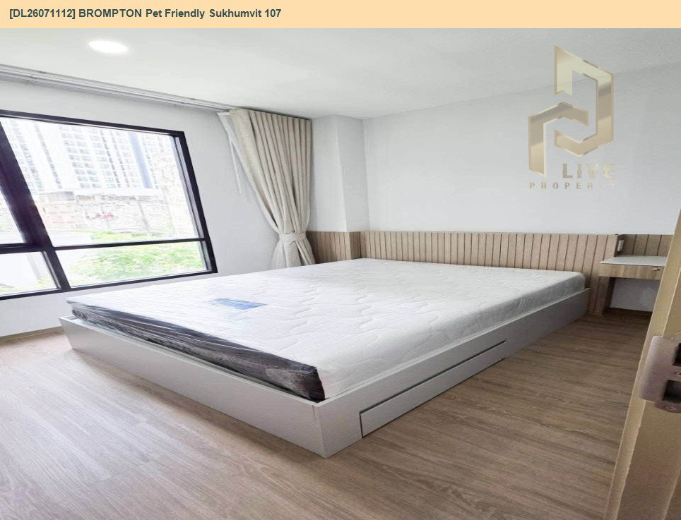 รูป DL26071112 ให้เช่าคอนโด บรอมตัน เพ็ท เฟรนด์ลี่ สุขุมวิท 107 (BROMPTON Pet Friendly Sukhumvit 107) ใกล้ BTS แบริ่ง พร้อมเข้าอยู่ โทรด่วน 0653619502 LineID @952jdxxk - รูปที่ 4/6