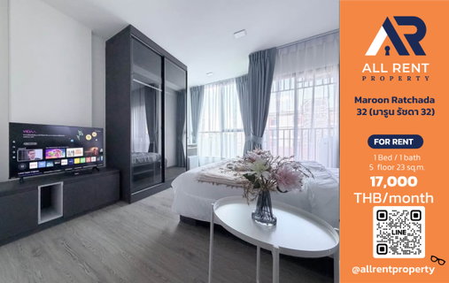 รูปภาพ 🔥 Maroon Ratchada 32, brand new room, 5th floor, near MRT Ladprao, only 17,000 THB/month, ready to move in! 🏙️✨