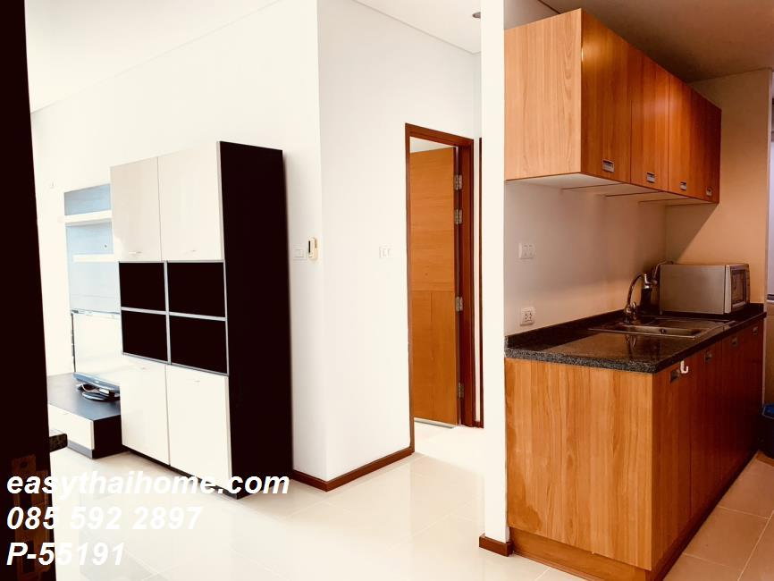 รูป P-55191 📢 ให้เช่าคอนโด Villa Sathorn ใกล้ BTS กรุงธนบุรี 1 นอน 1 น้ำ ชั้น 12 55 ตร.ม. วิวเมือง Line: @easythaihome 085-592-2897 - รูปที่ 6/12