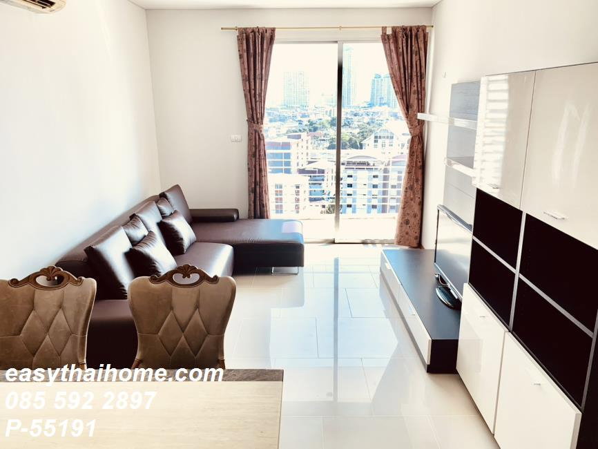รูป P-55191 📢 ให้เช่าคอนโด Villa Sathorn ใกล้ BTS กรุงธนบุรี 1 นอน 1 น้ำ ชั้น 12 55 ตร.ม. วิวเมือง Line: @easythaihome 085-592-2897 - รูปที่ 2/12