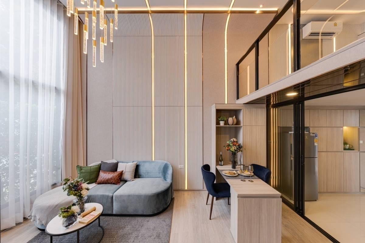 รูป ขายดาวน์ คอนโด Origin Place Phetkasem  ติด MRT ภาษีเจริญ 0 เมตร ตรงข้ามซีคอนบางแค 1 Bedroom Duo Space ชั้น 5  35.27 ตร.ม. - รูปที่ 2/16