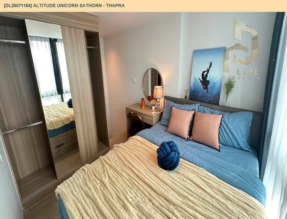 รูป DL26071184 ให้เช่าคอนโด อัลติจูด ยูนิคอร์น สาทร - ท่าพระ (Altitude Unicorn Sathorn - Thapra) ใกล้ BTS ตลาดพลู พร้อมเข้าอยู่ โทรด่วน 0638692663 LineID @952jdxxk - รูปที่ 3/17