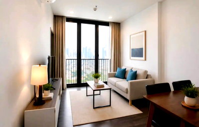 Condos for rent The Market Bangkok : For rent The Line Asoke-ratchada 🔥🔅 1bed corner room 21,000