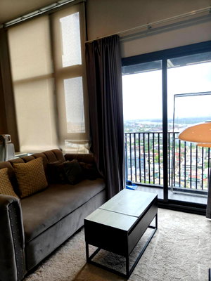 Condos for rent : Condo for RENT: The Line Sukhumvit 101 𝐒𝐢𝐳𝐞 : 33 sqm.  1 Bed 1 Bath /Corner / River View + Bang Kachao view / Balcony / High Ceiling 3.3m. on 26th