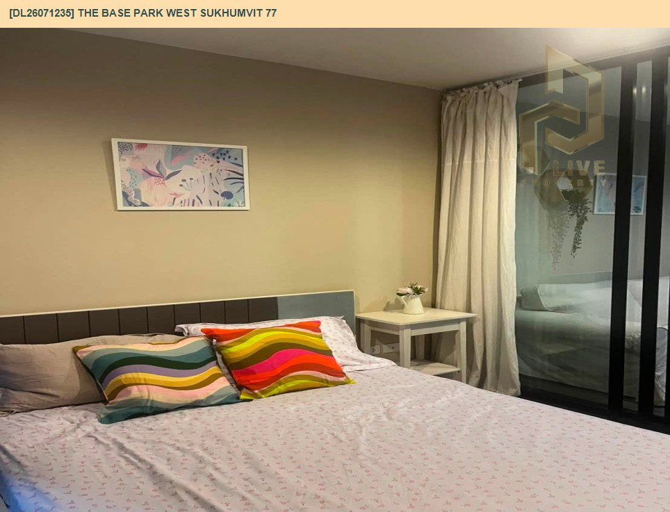 รูป DL26071235 ให้เช่าคอนโด เดอะ เบส พาร์ค เวสต์ สุขุมวิท 77 (The Base Park West Sukhumvit 77) ใกล้ BTS อ่อนนุช พร้อมเข้าอยู่ โทรด่วน 0614453194 LineID @952jdxxk - รูปที่ 4/9