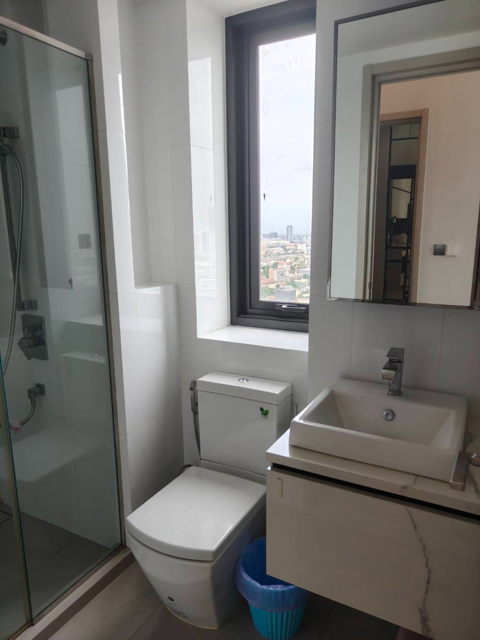 รูป Condo for RENT: The Line Sukhumvit 101 𝐒𝐢𝐳𝐞 : 33 sqm.  1 Bed 1 Bath /Corner / River View + Bang Kachao view / Balcony / High Ceiling 3.3m. on 26th - รูปที่ 15/16