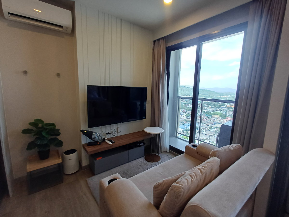 รูป ให้เช่าคอนโด Keen Centre ศรีราชา 35 ตร.ม. ชั้นสูง วิวภูเขา เฟอร์ครบ - รูปที่ 10/17