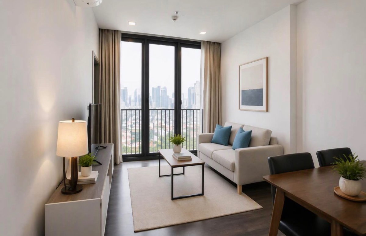 รูป The line asoke ratchada ☎️1 bed 35 sqm corner room‼️ 20,000/month‼️ NOW AVAILABLE 🔆✅ - รูปที่ 2/5