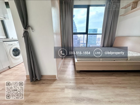 Bestdeal  FOR RENT Studio 22 sqm. Rental 13,000 THB /month CONDO “IDEO MOBI RAMA 9” Near Phraram Kao 9 MRT Station 80 meters.
