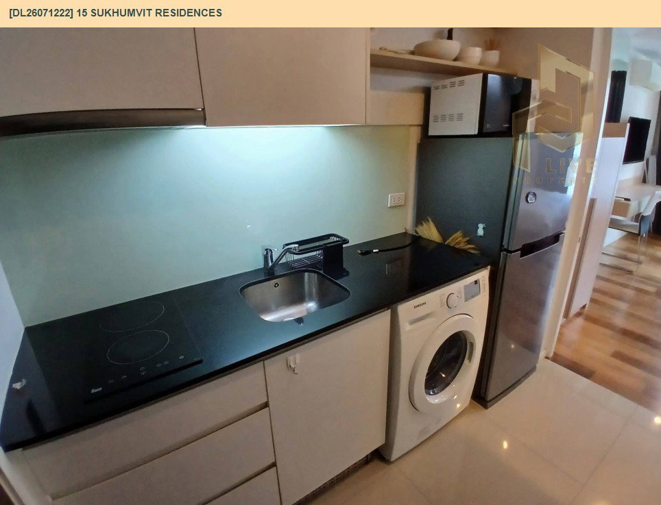รูป DL26071222 ให้เช่าคอนโด 15 สุขุมวิท เรสซิเดนซ์ (15 Sukhumvit Residences) ใกล้ BTS นานา พร้อมเข้าอยู่ โทรด่วน 0653619502 LineID @952jdxxk - รูปที่ 3/6