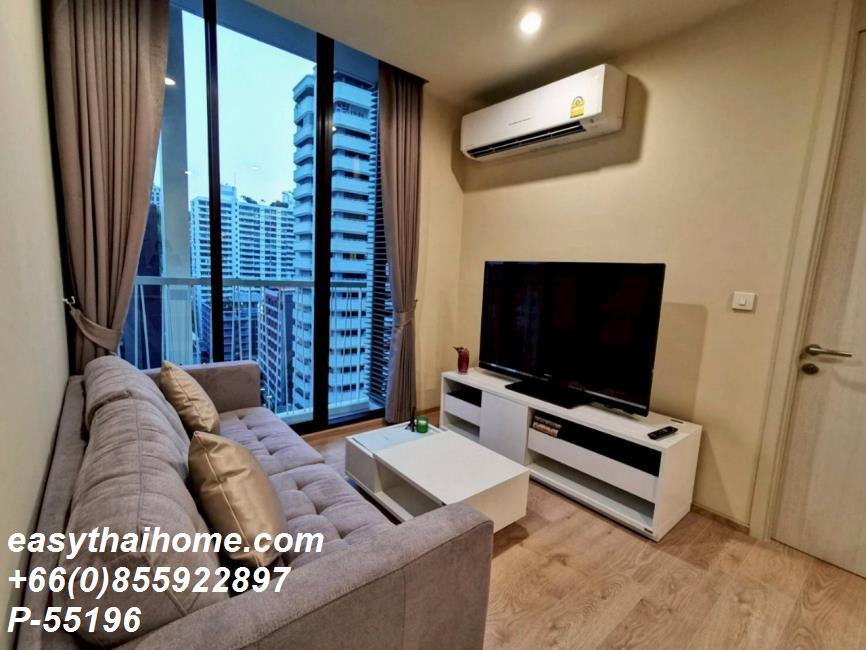 รูป P-55196 | โนเบิล รีโคล สุขุมวิท 19 🔥✨ คอนโดให้เช่า 1 ห้องนอน ชั้นสูง วิวเมือง เฟอร์นิเจอร์ครบ พร้อมเครื่องซักผ้า ใกล้ MRT สุขุมวิท และ BTS อโศก  - รูปที่ 12/15