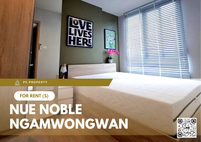 Condos for rent : For rent 🧚‍♂️Nue Noble Ngamwongwan🧚‍♂️Decorated, ready to move in, high floor, very beautiful view, fully furnished with electrical appliances.