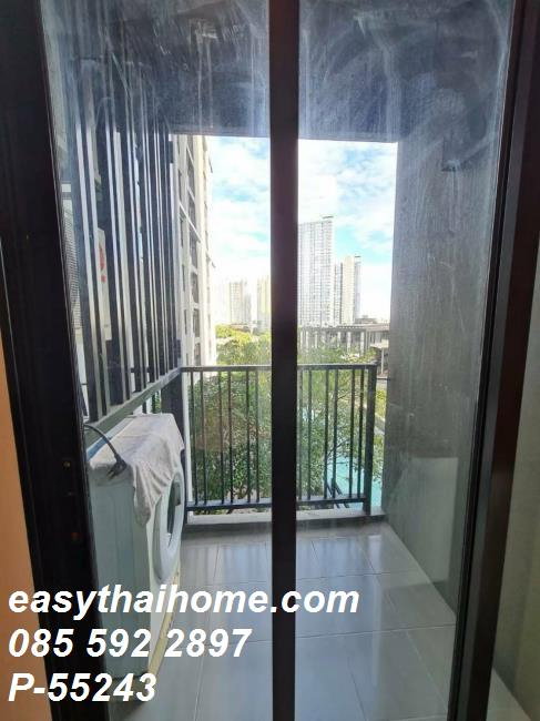 รูป P-55243 📢 ให้เช่าคอนโด The Base Park East Sukhumvit 77 ใกล้ BTS พระโขนง 1 นอน 1 น้ำ ชั้น 7 30 ตร.ม. วิวสระ Line: @easythaihome 085-592-2897 - รูปที่ 3/10