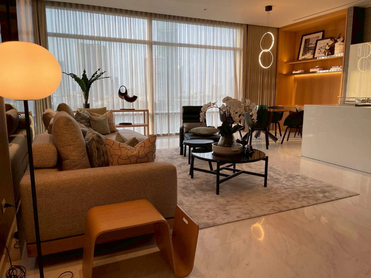 รูป คอนโด 2 ห้องนอน ที่ Four Seasons Private Residences Bangkok ✅ ใกล้ BTS สะพานตากสิน เฟอร์นิเจอ์ครบ ทักไลน์ได้เลยตอบไวมาก  - รูปที่ 8/18