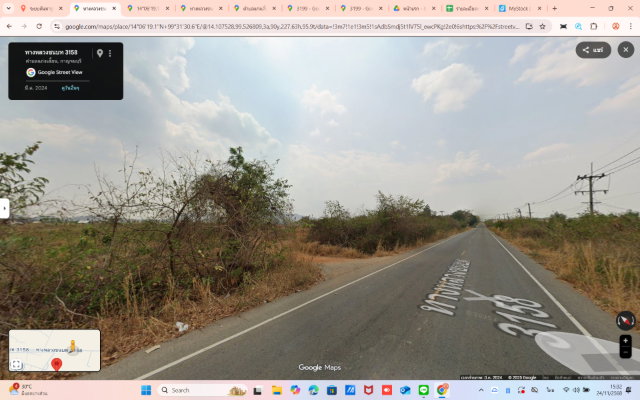 รูป [โฉนดครุฑแดง] ที่ดิน 37 ไร่ เมืองกาญจน์ ติดถนน 3158 พร้อมโอนทันที เหมาะลงทุนโลจิสติกส์ - รูปที่ 4/5
