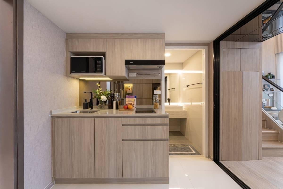 รูป ขายดาวน์ คอนโด Origin Place Phetkasem  ติด MRT ภาษีเจริญ 0 เมตร ตรงข้ามซีคอนบางแค 1 Bedroom Duo Space ชั้น 5  35.27 ตร.ม. - รูปที่ 8/16