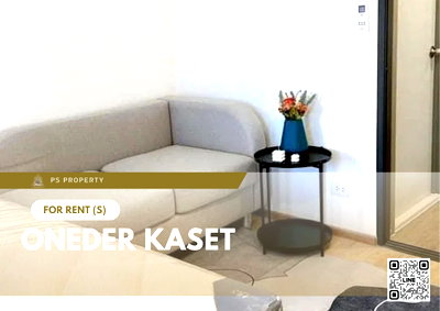 Condos for rent : For rent 📍ONEDER Kaset 💥corner room, new room, fully furnished, ready to move in immediately 🚆near BTS Bang Khen 200 m.