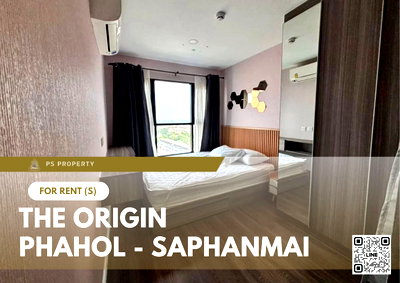 คอนโดให้เช่า : ให้เช่า 📍 The Origin Phahol - Saphanmai 📍 เฟอร์นิเจอร์ และ เครื่องใช้ไฟฟ้าครบ ฝั่งทิศตะวันออก วิวดีไม่มีตึกบัง 