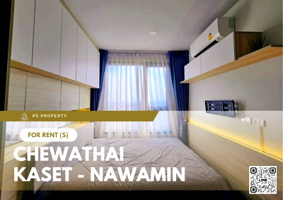 คอนโดให้เช่า : ให้เช่า ❄️Chewathai Kaset - Nawamin❄️ห้องสวย วิวดี บิ้วอินเฟอร์ครบ พร้อมเครื่องใช้ไฟฟ้า 🚝 ใกล้ BTS ม.เกษตร/เสนานิคม
