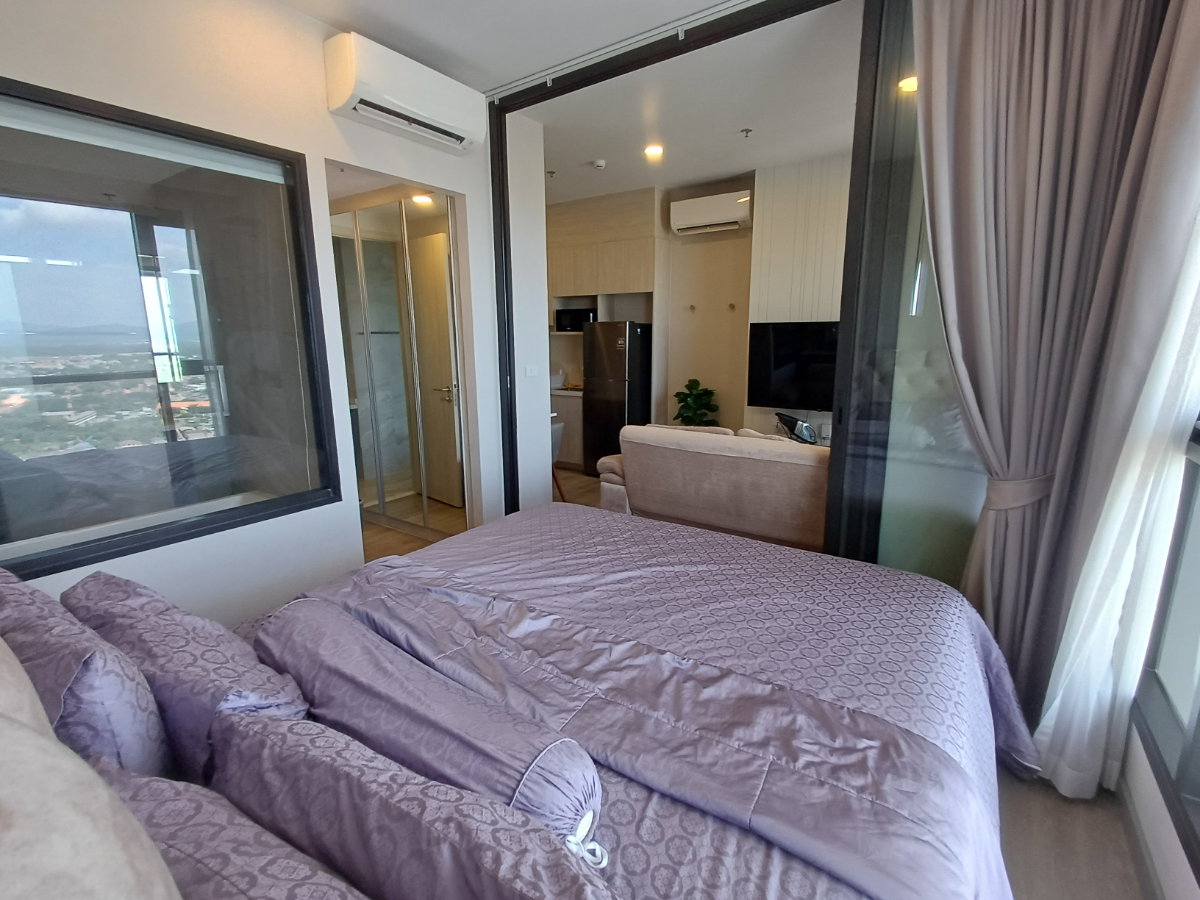 รูป ให้เช่าคอนโด Keen Centre ศรีราชา 35 ตร.ม. ชั้นสูง วิวภูเขา เฟอร์ครบ - รูปที่ 3/17