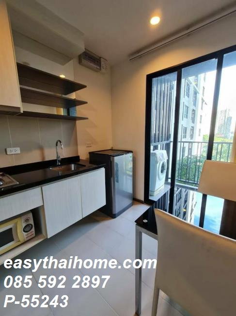 รูป P-55243 📢 ให้เช่าคอนโด The Base Park East Sukhumvit 77 ใกล้ BTS พระโขนง 1 นอน 1 น้ำ ชั้น 7 30 ตร.ม. วิวสระ Line: @easythaihome 085-592-2897 - รูปที่ 4/10