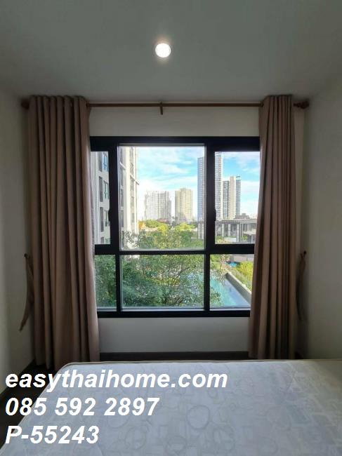 รูป P-55243 📢 ให้เช่าคอนโด The Base Park East Sukhumvit 77 ใกล้ BTS พระโขนง 1 นอน 1 น้ำ ชั้น 7 30 ตร.ม. วิวสระ Line: @easythaihome 085-592-2897 - รูปที่ 5/10