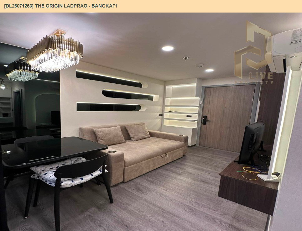 รูป DL26071263 ให้เช่าคอนโด ดิ ออริจิ้น ลาดพร้าว - บางกะปิ (THE ORIGIN LADPRAO - BANGKAPI) ใกล้ - พร้อมเข้าอยู่ โทรด่วน 0653619502 LineID @952jdxxk - รูปที่ 2/6