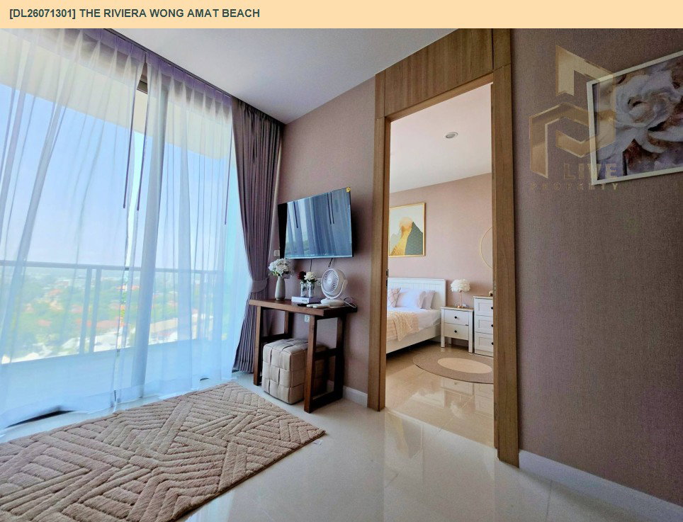 รูป DL26071301 ขายคอนโด เดอะ ริเวียร่า วงศ์อมาตย์ บีช (The Riviera Wong Amat Beach ) ใกล้ - พร้อมเข้าอยู่ โทรด่วน 0614453194 LineID @952jdxxk - รูปที่ 3/12