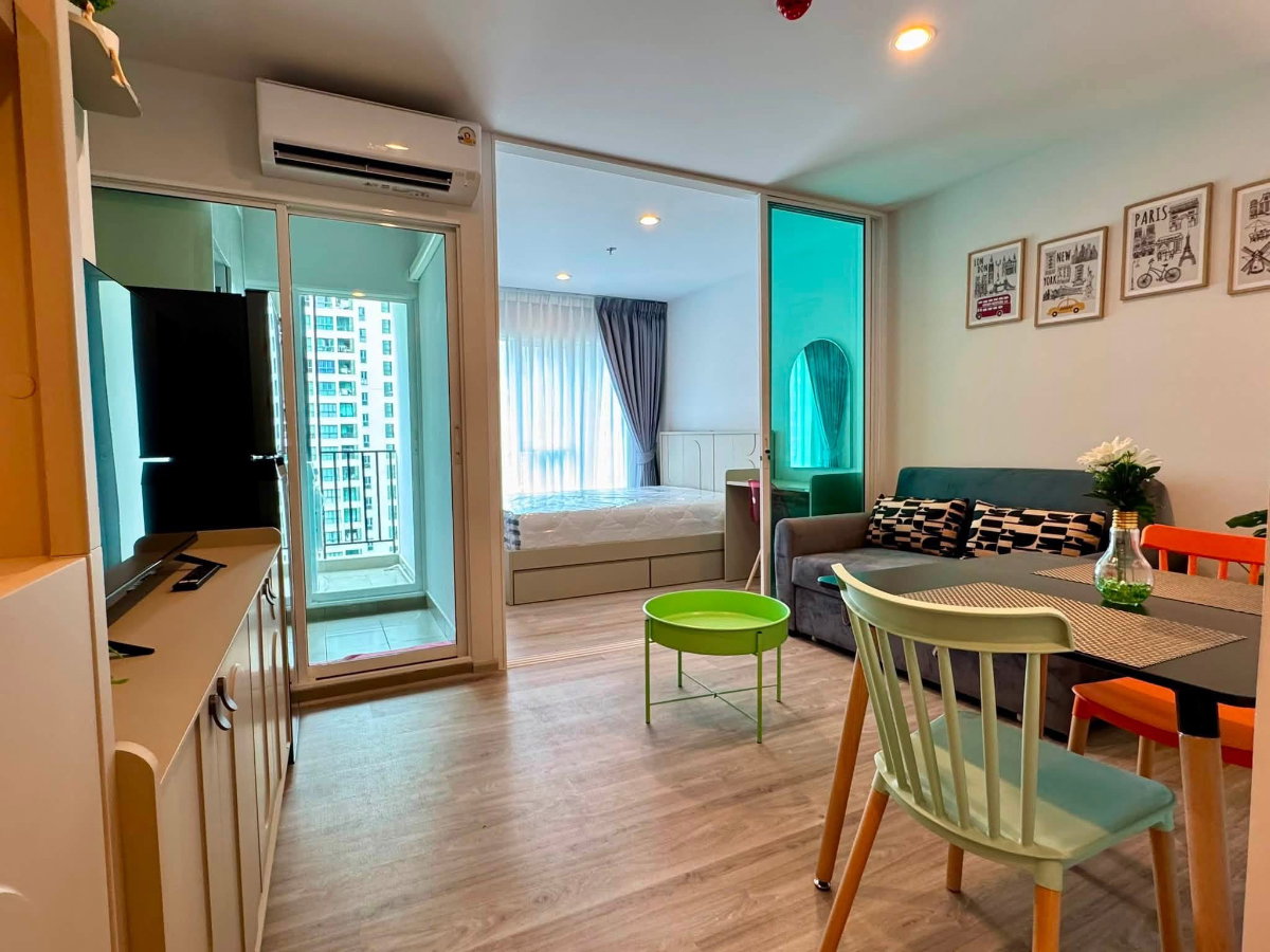 คอนโดใหม่ รีเจนท์ โฮม บางนา ห้องตกแต่งตามรูป ห่างจากบีทีเอสบางนาเพียง 350 เมตร ด้านล่างตึกมีร้านค้า