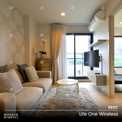 Condos for rent : Rental Condo 🌃 Life One Wireless, 2BR 45.2 sq.m. 30K 🛌🏻 Beautiful Unit, Near BTS Phloen Chit 