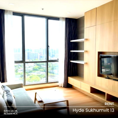 Condos for rent : Rental Condo 💎 Hyde Sukhumvit 13, 2BR 74 sq.m. 40K 💫 Beautiful High Floor Unit, Nice View, Near BTS Nana 